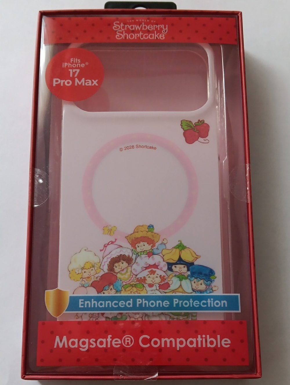 Pink Strawberry Shortcake iPhone 17 Pro Max Case - Magsafe Compatible